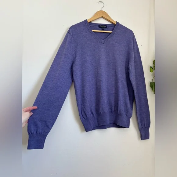 Brooks Brothers 100% Saxxon Wool Knit Pullover
